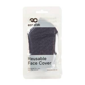 Reusable Face Cover Adults - Black Cubes