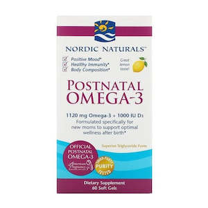 Postnatal Omega-3 60 lemon softgels