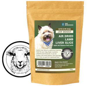 Pets: GNZ Air Dried Lamb Liver Slice 150g