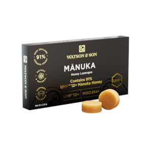 Watson & Son Manuka Honey Lozenges UMF 12+ MGO 354+ 8 Lozenges*2.8g