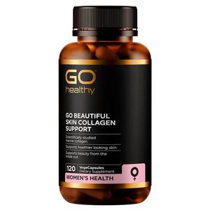 Supplements And Superfoods: GO Healthy Beautiful Skin Collagen Support 120 VegeCapsules