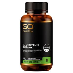 Supplements And Superfoods: GO Healthy Chromium 3,340mcg 120 VegeCapsules
