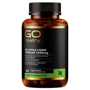 Supplements And Superfoods: GO Healthy Apple Cider Vinegar 1,000mg 90 VegeCapsules