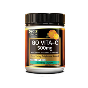 Go Healthy: Go Healthy Vita-C 500mg Orange 200 Chew