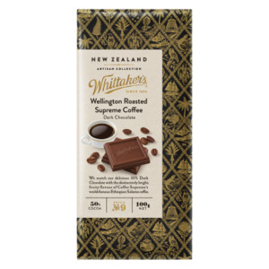 Pharmacy: Whittaker's Wellington Roasted Supreme Coffee Chocolate 100g