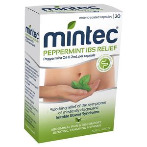 Pharmacy: Mintec Peppermint IBS Relief 20 Capsules
