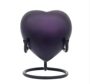 Homepage Collection: Beautiful Black Love Heart Pet Ashes Urn