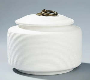 Urns: White Dog Cremation Urn For Ashes
