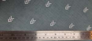 Printed Pin Wale Cord 112cm wide 100% Cotton Teal with Arrows