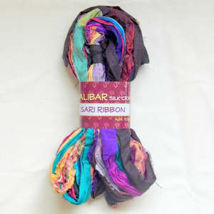 Craft Supplies: Sari Ribbon 100g Mulit Colour