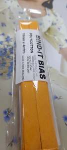 Cotton Bias And Stretch Binding: Bias Binding 10mm Gold