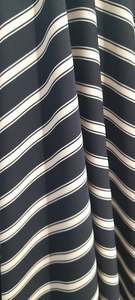 Polyester Stripe 150cm Navy