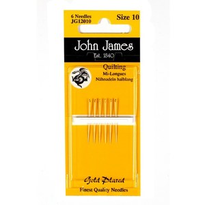 Hand Sewing Needles: John James Quilting Size 10