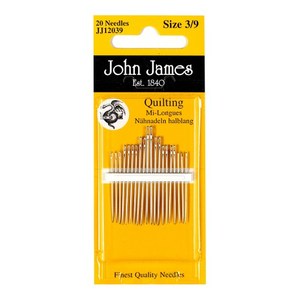 Hand Sewing Needles: John James Quilting Size 12