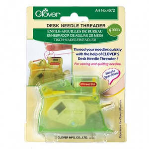 Helpful Sewing Craft Tools: Clover Desk Needle Threader Green