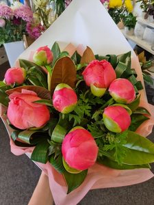 Beautiful Peony Bouquet - Cherrywood Florist Tauranga