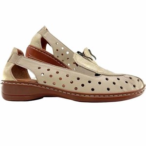 Flats 1: CASSINI MAGGIE SWAN GOLD MOTTLE