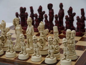 Chess: Berkeley Chess Movie Stars Chessmen Cardinal Red