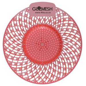 GLOMESH Spiral Biological Urinal Screen with Anti Splash - 2 Fragrances - 10 Pack