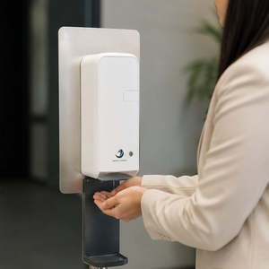 1000ml Soap Sanitiser Dispensers: X-Range Free-Standing Dispenser Mount - Stainless Steel