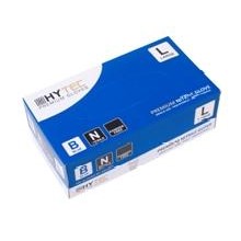 Disposable Clothing: Hytec Blue Nitrile Gloves, Powder Free, 100/pack