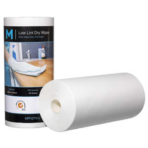 Automotive: MATTHEWS Low Lint Dry Wipes Roll, White (Case)