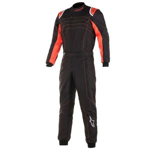 Alpinestars KMX-9 V2 Kart Suit Black Red Fluro
