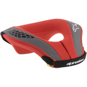 Neck Braces: Alpinestars Red and Grey Sequence Youth Neck Roll