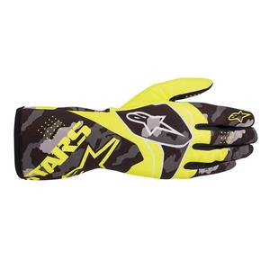 Kart Gloves: Alpinestars 1 K Race Kart Glove Yellow Fluro Black and Camo