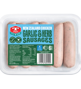Sausages Smallgoods: Tegel Garlic and Herb Breakfast Sausages -1kg