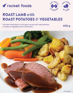 Roast Lamb with Roast Potatoes & Vegetables (Frozen) - 400g Ready Meal
