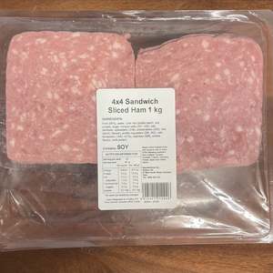 Hellers Sandwich Ham Sliced 4x4 (1kg)