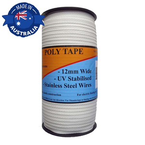 Products: Thunderbird 400m x 12mm White Hot Tape - Electric Fencing