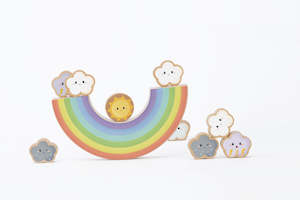 Wooden Toys: Rainbow Balancing