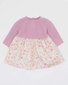 Flossy Knitted Bodice Dress