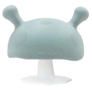 Baby Toys: Mombella Mushroom Teether Sage - Iron Green