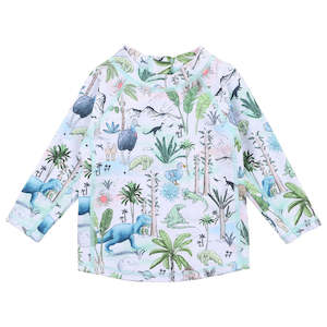Swimware: Bebe Brody Print Long Sleeve Rashie