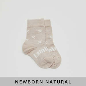 Baby Boy 1: Baby Merino Wool Crew Socks Ted Neutral