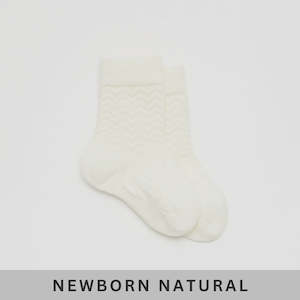 Baby Merino Wool Crew Socks - Pearl Cream