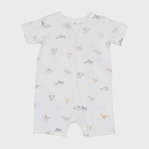 Baby Neutral 1: Safari Short Sleeve Romper