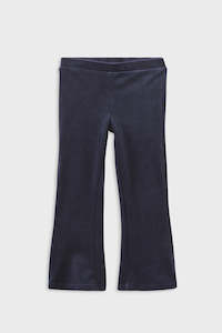 Navy Velour Flares