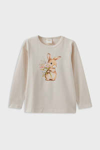 Child Girl 1: Bunny Bouquet Girls Tee