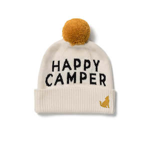 Hats: Crywolf Pom Pom Beanie Happy Camper