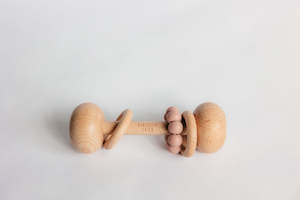 Care: Beech Wood Rattle - Blush