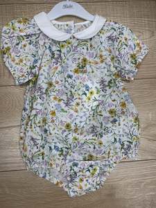Baby Girl 1: Zara Print Collared Bodysuit