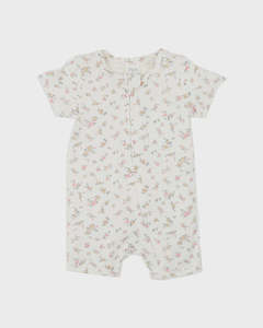 Baby Girl 1: Rosie Ecocosy Short Sleeve Romper