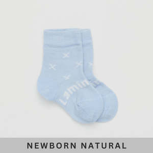 Baby Merino Wool Crew Socks - Beau Blue