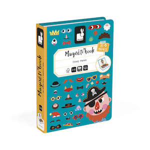 Janod: Janod Boy's Crazy Faces Magneti'Book
