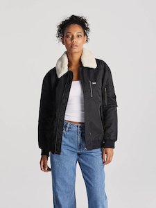 Womens Jackets: Angelina Bomber Jacket - Black