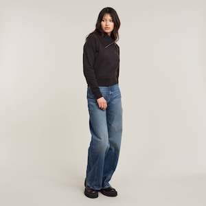 G Star: Asymetric Zip Snug Sweatshirt WMN - Dark Black